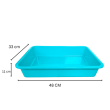 Load image into Gallery viewer, Laboratory Tray 48 x 33 x 11 cm Pack of 1 | Plastic lab Utility Tray with Raised Edges Sky Blue Color | lab Instrument &amp; Equipment Tray | Medical, Pharmacy, Dental &amp; Research lab Tray
