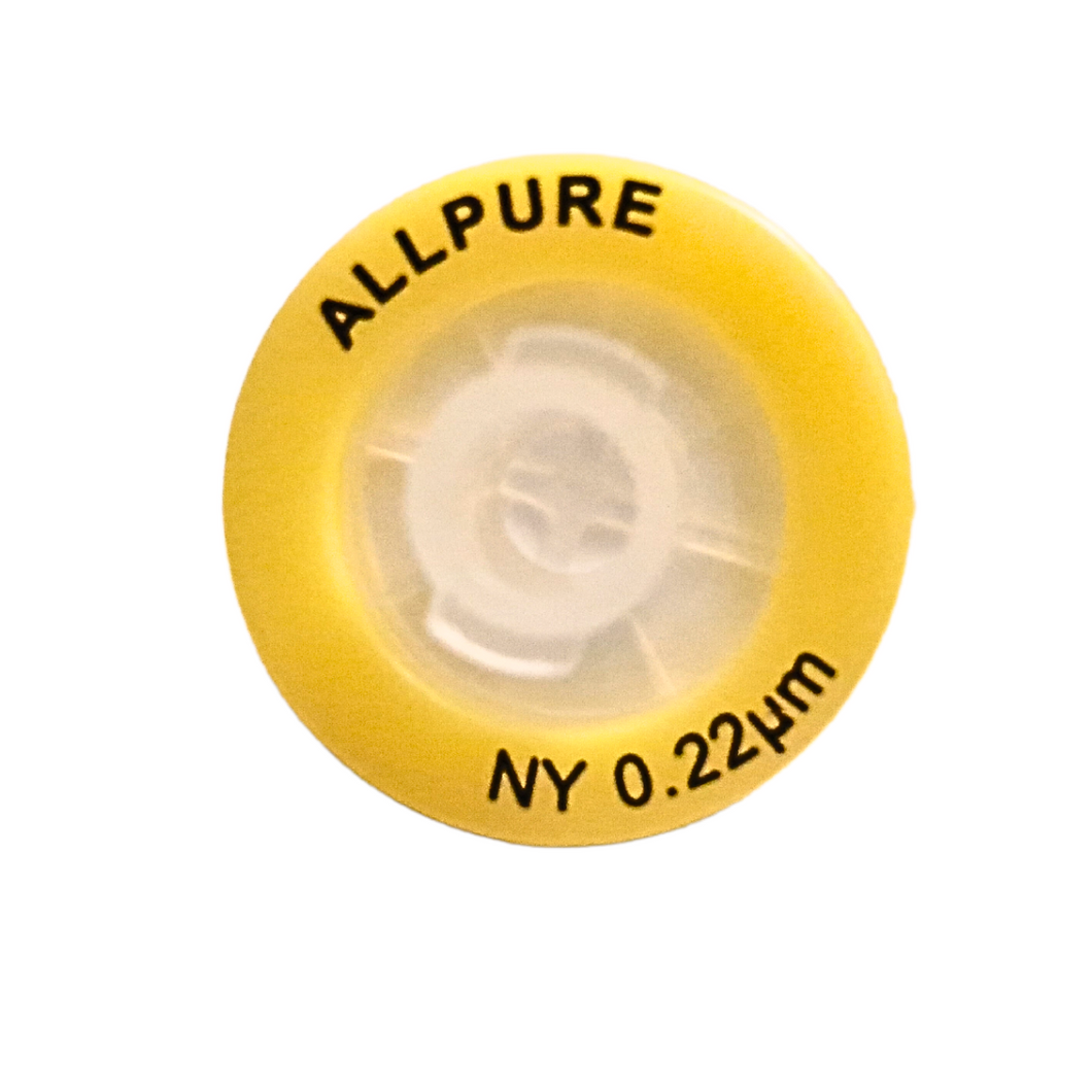 Syringe Filter All pure Hydrophobic Nylon Membrane Disc, 0.22 μm Porosity 13 mm Diameter, PP Housing, Non-Sterile Pack of 1