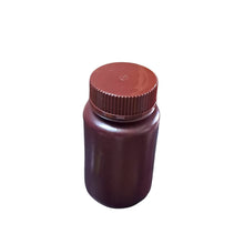 Load image into Gallery viewer, Reagent Bottle Plastic (Wide Mouth) HDEP Amber color 125 ml Pack of 1
