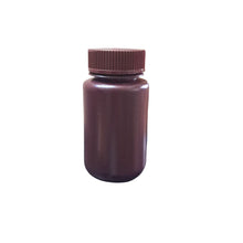 Load image into Gallery viewer, Reagent Bottle Plastic (Wide Mouth) HDEP Amber color 125 ml Pack of 1
