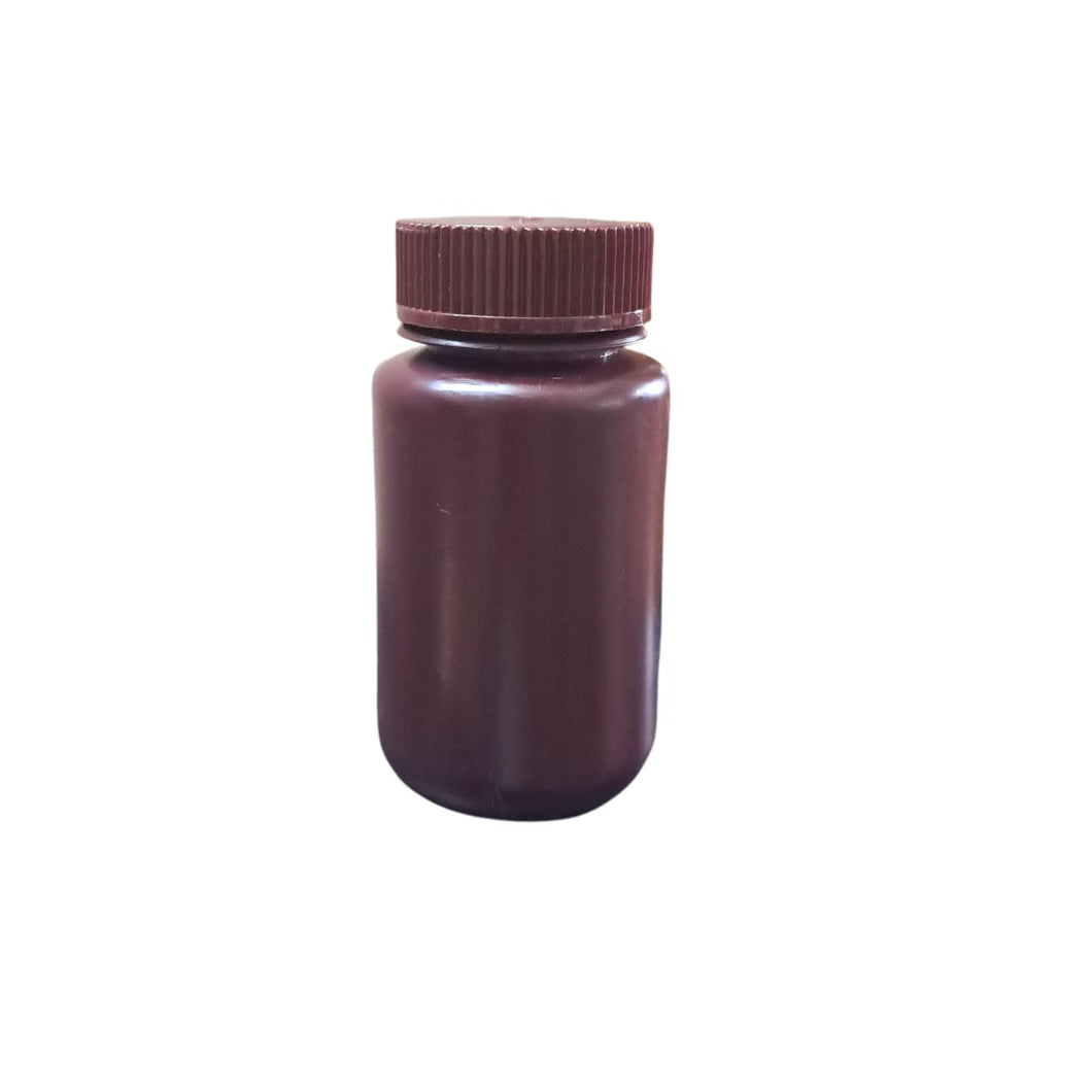 Reagent Bottle Plastic (Wide Mouth) HDEP Amber color 125 ml Pack of 1