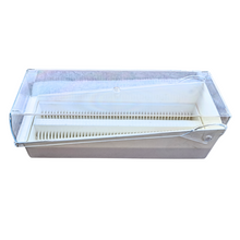 Load image into Gallery viewer, Microscope Slide Storage Box with Removable Tray | Slide Storage Rack | ABS Material White Slide Storage Box with Hinged Lid and Removable Draining Tray, 100-Place Pack of 1 Polylab
