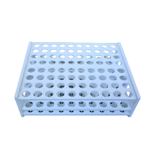 Load image into Gallery viewer, Test Tube Rack 20 mm × 80 Tubes Pack of 1 | Polypropylene (PP) Laboratory Test Tube Stand | Chemical Resistant &amp; Autoclavable Plastic Tube Holder for School, College &amp; Lab Use
