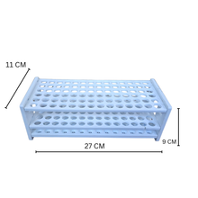 Load image into Gallery viewer, Test Tube Rack 13 mm × 84 Tubes Pack of 1 | Polypropylene (PP) Laboratory Test Tube Stand | Chemical Resistant Plastic Tube Holder for School, College &amp; Lab Use
