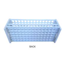 Load image into Gallery viewer, Test Tube Rack 13 mm × 84 Tubes Pack of 1 | Polypropylene (PP) Laboratory Test Tube Stand | Chemical Resistant Plastic Tube Holder for School, College &amp; Lab Use
