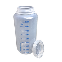 Load image into Gallery viewer, Reagent Bottle Printed Graduation Leak proof Wide Mouth with cap Capacity 1000 ml Material Polypropylene For filling Liquid in Laboratory Pack of 1
