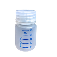 Load image into Gallery viewer, Reagent Bottle Printed Graduation Leak proof Wide Mouth with cap Capacity 30 ml Material Polypropylene For filling Liquid in Laboratory Pack of 1
