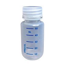 Load image into Gallery viewer, Reagent Bottle Printed Graduation Leak proof Wide Mouth with cap Capacity 60 ml Material Polypropylene For filling Liquid in Laboratory Pack of 1
