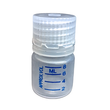 Load image into Gallery viewer, Reagent Bottle Printed Graduation Leak proof Narrow Mouth with cap Capacity 8 ml Material Polypropylene For filling Liquid in Laboratory Pack of 1
