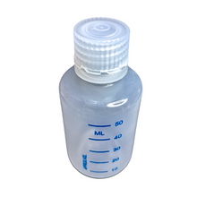 Load image into Gallery viewer, Reagent Bottle Printed Graduation Leak proof Narrow Mouth with cap Capacity 60 ml Material Polypropylene For filling Liquid in Laboratory Pack of 1
