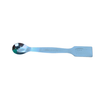 Load image into Gallery viewer, Laboratory spatula Stainless Steel Spatula Spoon 4 inch Pack of 1 Heavy type One side is spoon and another side is flat Used in chemistry lab
