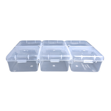 Load image into Gallery viewer, Multipurpose Plastic Storage Box Pack of 1 Individual Lids From Outside Six Compartment Storage Box Transparent/Colour Rectangular For Multi use at home, office, shop etc Size 150 X 85 X 30 mm
