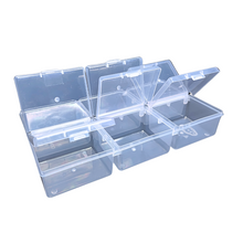 Load image into Gallery viewer, Multipurpose Plastic Storage Box Pack of 1 Individual Lids From Outside Six Compartment Storage Box Transparent Rectangular For Multi use at home, office, shop etc Size 235 X 125 X 40 mm
