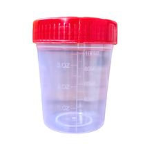 Load image into Gallery viewer, Urine Container 120 ml Graduated Pack of 50 Pcs | Leak Proof Medical Urine Sample &amp; Specimen Collection Container | Pathology Laboratory &amp; Diagnostic Use

