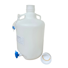 Load image into Gallery viewer, Carboy 20 Litre with Stop Cock Pack of 1 Polypropylene Lab Chemical Storage Container | Leak-Resistant Dispensing Tap Reagent &amp; Liquid Storage Bottle for Laboratory, Industrial &amp; Research Use
