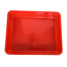 Load image into Gallery viewer, Laboratory Tray 27.5 x 22.5 x 6 cm Pack of 2 | Plastic lab Utility Tray with Raised Edges red Color | lab Instrument &amp; Equipment Tray | Medical, Pharmacy, Dental &amp; Research lab Tray

