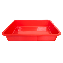 Load image into Gallery viewer, Laboratory Tray 48 x 33 x 11 cm Pack of 1 | Plastic lab Utility Tray with Raised Edges red Color | lab Instrument &amp; Equipment Tray | Medical, Pharmacy, Dental &amp; Research lab Tray
