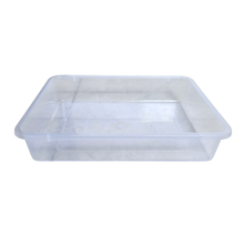 Load image into Gallery viewer, Laboratory Tray 27.5 x 22.5 x 6 cm Pack of 2 | Plastic lab Utility Tray with Raised Edges transperant | lab Instrument &amp; Equipment Tray | Medical, Pharmacy, Dental &amp; Research lab Tray
