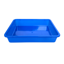 Load image into Gallery viewer, Laboratory Tray 27.5 x 22.5 x 6 cm Pack of 2 | Plastic lab Utility Tray with Raised Edges Blue Color | lab Instrument &amp; Equipment Tray | Medical, Pharmacy, Dental &amp; Research lab Tray
