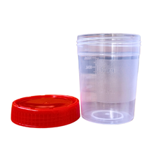 Load image into Gallery viewer, Urine Container 120 ml Graduated Pack of 50 Pcs | Leak Proof Medical Urine Sample &amp; Specimen Collection Container | Pathology Laboratory &amp; Diagnostic Use
