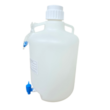 Load image into Gallery viewer, Carboy 20 Litre with Stop Cock Pack of 1 Polypropylene Lab Chemical Storage Container | Leak-Resistant Dispensing Tap Reagent &amp; Liquid Storage Bottle for Laboratory, Industrial &amp; Research Use
