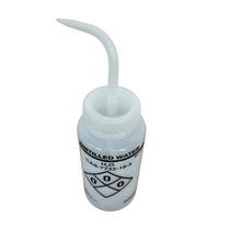 Load image into Gallery viewer, Wash bottle Distilled Water printed labelled pack of 1 for lab ldpe made wide mouth 500ml polypropylene cap for chemical solvent wash bottle for school, college &amp; testing labs
