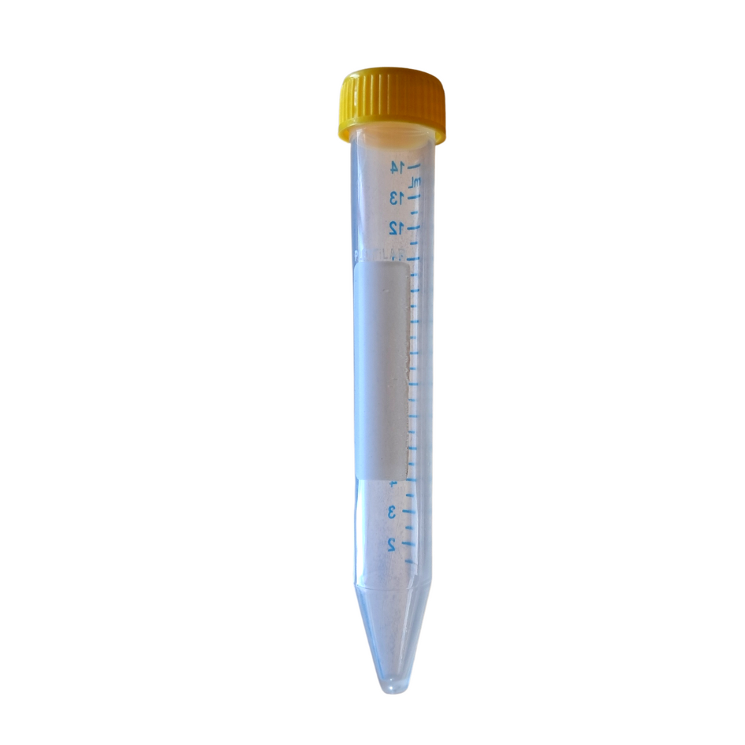 Centrifuge Tube 15ml Graduated Autoclave, Conical Bottom, Leak proof Tubes, Non - Sterile Pack of 1