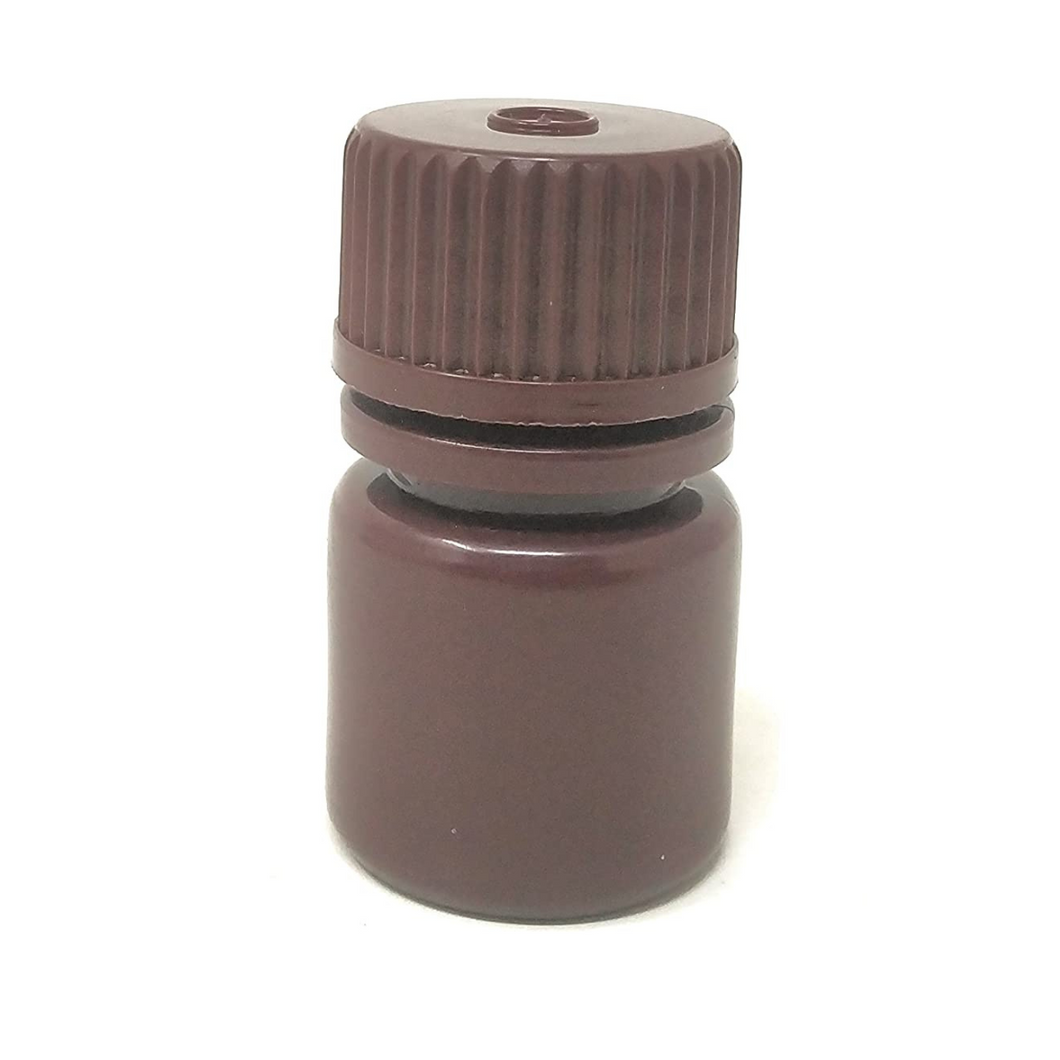 HDPE mold Plastic Reagent Bottle (Narrow Mouth) Amber color 8 ml (Pack of 1)