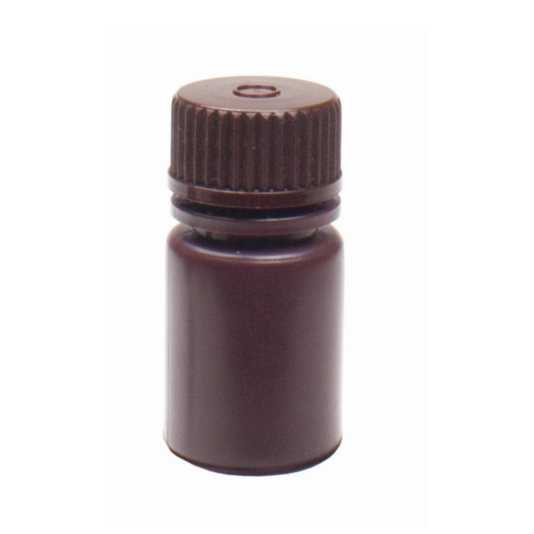 HDPE mold Plastic Reagent Bottle (Narrow Mouth) Amber color 15 ml (Pack of 1)