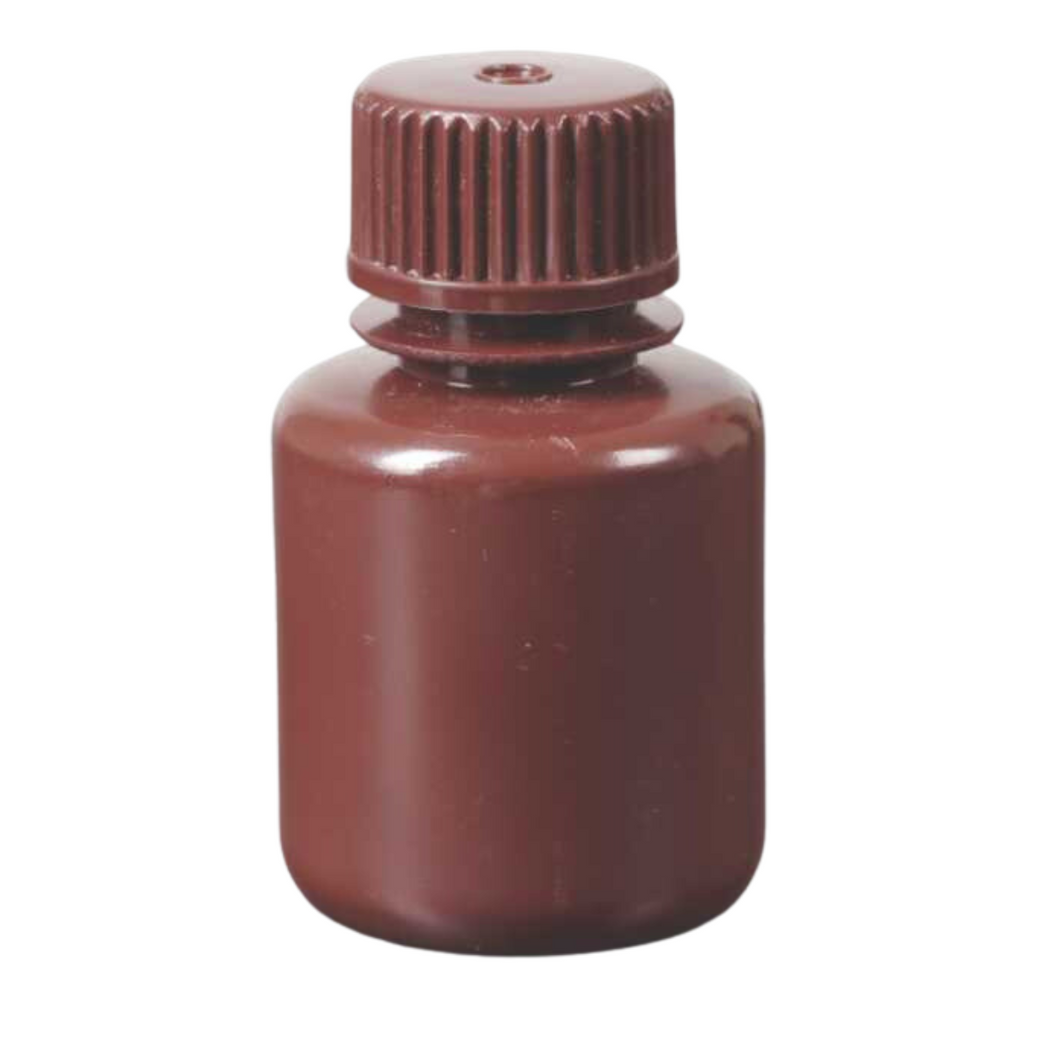 HDPE mold Plastic Reagent Bottle (Narrow Mouth) Amber color 30 ml (Pack of 1)
