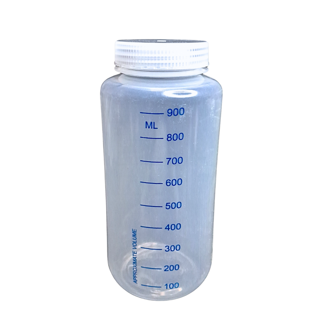 Reagent Bottle Printed Graduation Leak proof Wide Mouth with cap Capacity 1000 ml Material Polypropylene For filling Liquid in Laboratory Pack of 1