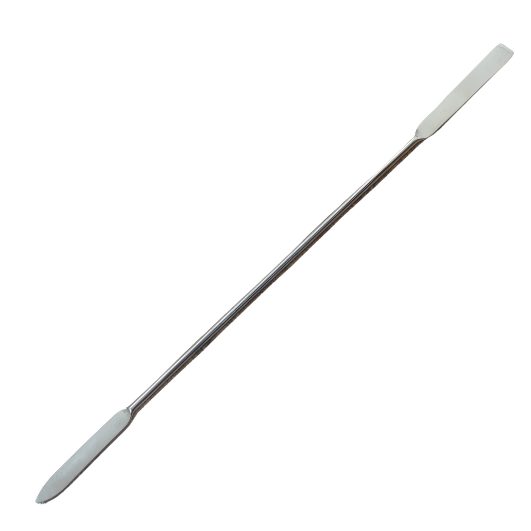 Micro Spatula or Flexible Spatula with Point Type 10 inch or 250 mm Pack of 1 Stainless Steel, Polished One Side Pointed and One Side Flat For Laboratory