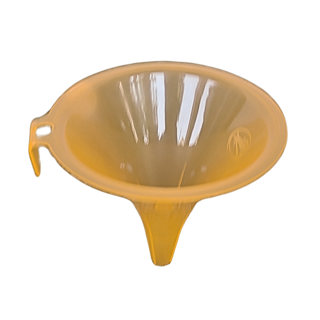 Plastic Funnel All Purpose Wide-Mouth Color Food Grade And BPA Free Pack of 1 With Mini Handle for Kitchen, Transfer Any Liquid, Oils etc. (Size: 130 mm)