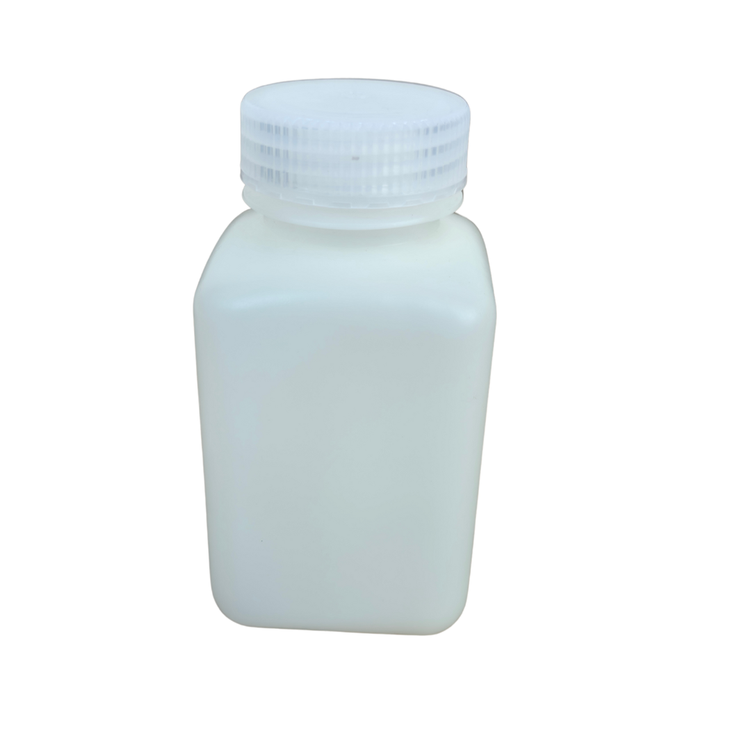 Reagent Bottle 250 ml Square Shape Wide mouth High-density polyethylene (HDPE) Chemical Storage Bottle with Screw Cap Leak-Proof & Chemical Resistant Laboratory Bottle Pack of 1