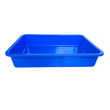 Load image into Gallery viewer, Laboratory Tray 45 x 31 x 9 cm Pack of 1 | Plastic lab Utility Tray with Raised Edges Blue Color | lab Instrument &amp; Equipment Tray | Medical, Pharmacy, Dental &amp; Research lab Tray
