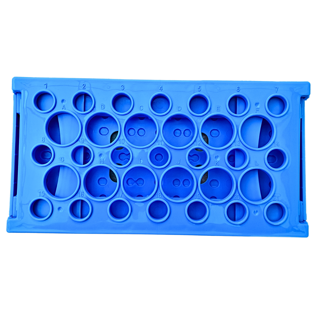 Foldable Space Saving Rack for 15 ml and 50 ml Centri-fuge Tube total 33 holes Polypropylene mold Laboratory Plastic Tube Rack Holder (Pack of 1)