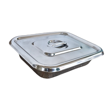 Load image into Gallery viewer, Instrument Tray with lid 9 x 6 inch Stainless Steel Pack of 1 | ss Tray with Cover | Reusable autoclavable for Hospital, Clinic, Dental &amp; Laboratory use
