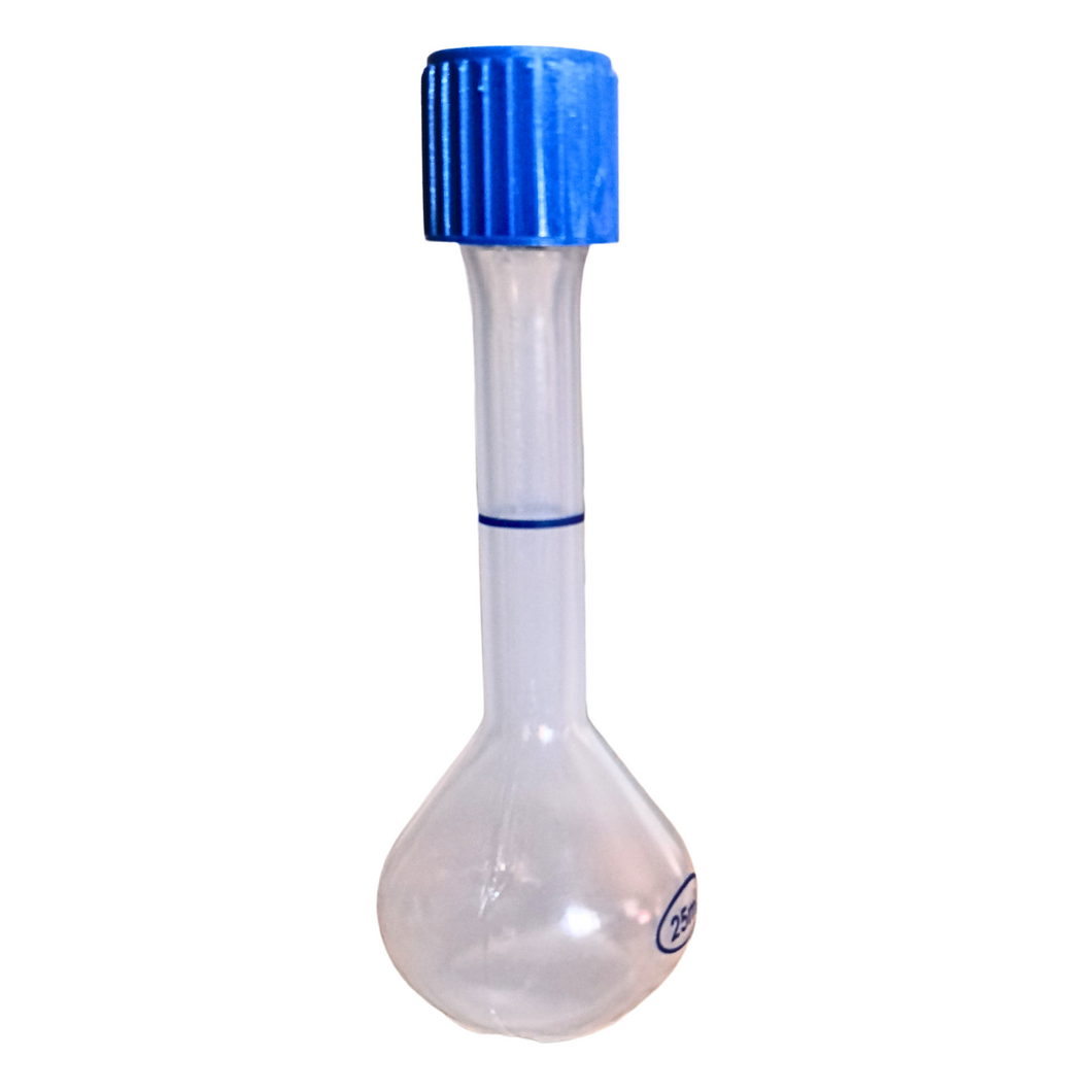 Volumetric flask with Screw cap 25 ml (Pack of 1) Plastic for chemistry measuring flask laboratory apparatus