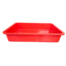 Load image into Gallery viewer, Laboratory Tray 48 x 33 x 11 cm Pack of 1 | Plastic lab Utility Tray with Raised Edges red Color | lab Instrument &amp; Equipment Tray | Medical, Pharmacy, Dental &amp; Research lab Tray
