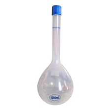 Load image into Gallery viewer, Volumetric flask with Screw cap 1000 ml (Pack of 1) Plastic for chemistry measuring flask laboratory apparatus
