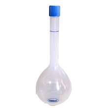 Load image into Gallery viewer, Volumetric flask with Screw cap 1000 ml (Pack of 1) Plastic for chemistry measuring flask laboratory apparatus
