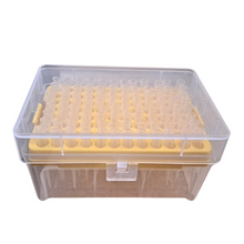 Load image into Gallery viewer, Micro Tip Box 2-200 ul with 96 pcs of 200 µl - AUTOCLAVABLE Universal Fit Micro pipette Tips (Pack of 1)
