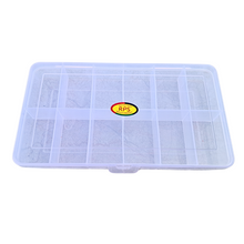 Load image into Gallery viewer, Multi purpose Storage Box or Organizer Rectangular Storage Box with Fix dividers 12 Grids Transparent Pack of 1
