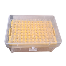 Load image into Gallery viewer, Micro Tip Box 2-200 ul with 96 pcs of 200 µl - AUTOCLAVABLE Universal Fit Micro pipette Tips (Pack of 1)

