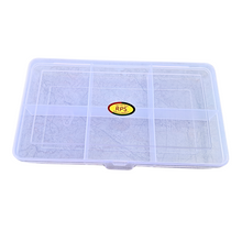 Load image into Gallery viewer, Multi purpose Storage Box or Organizer Rectangular Storage Box with Fix dividers 6 Grids Transparent Pack of 1
