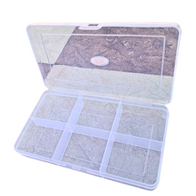 Load image into Gallery viewer, Multi purpose Storage Box or Organizer Rectangular Storage Box with Fix dividers 6 Grids Transparent Pack of 1
