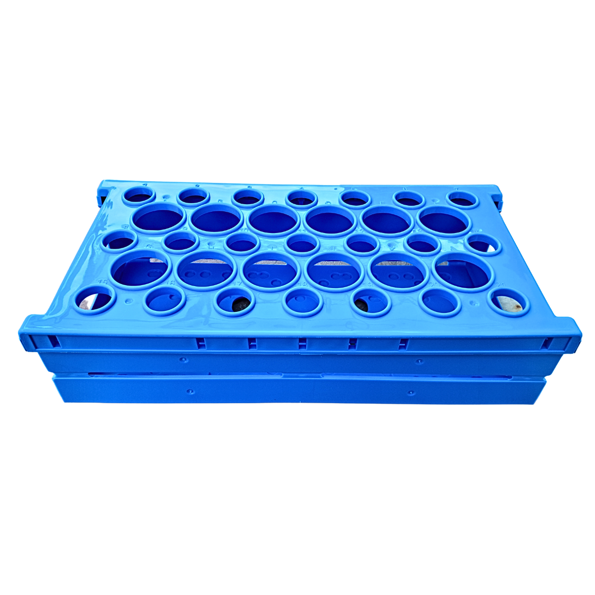 Uxcell Centrifuge Tube Freezer Storage Box 25 Places Waterproof Polypropylene Cryogenic Holder Rack For 1.8/2ml Microcentrifuge Tubes Vials Samples