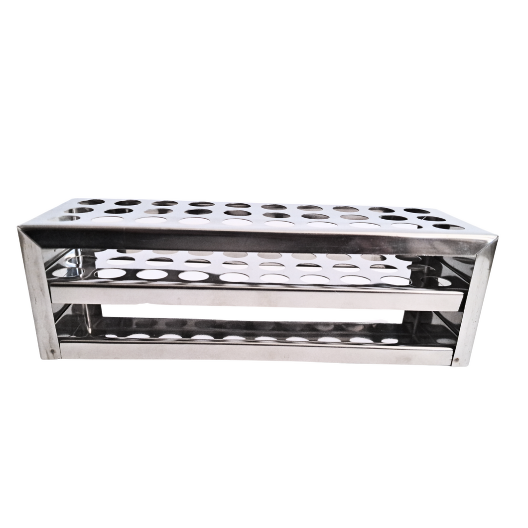 Test Tube Stand Stainless Steel 304 grade, Size 16 mm × 30 Holes Test Tube rack for Laboratory Pack of 1
