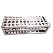 Load image into Gallery viewer, Test Tube Stand Stainless Steel 304 grade, Size 13 mm × 48 Holes Test Tube rack for Laboratory Pack of 1
