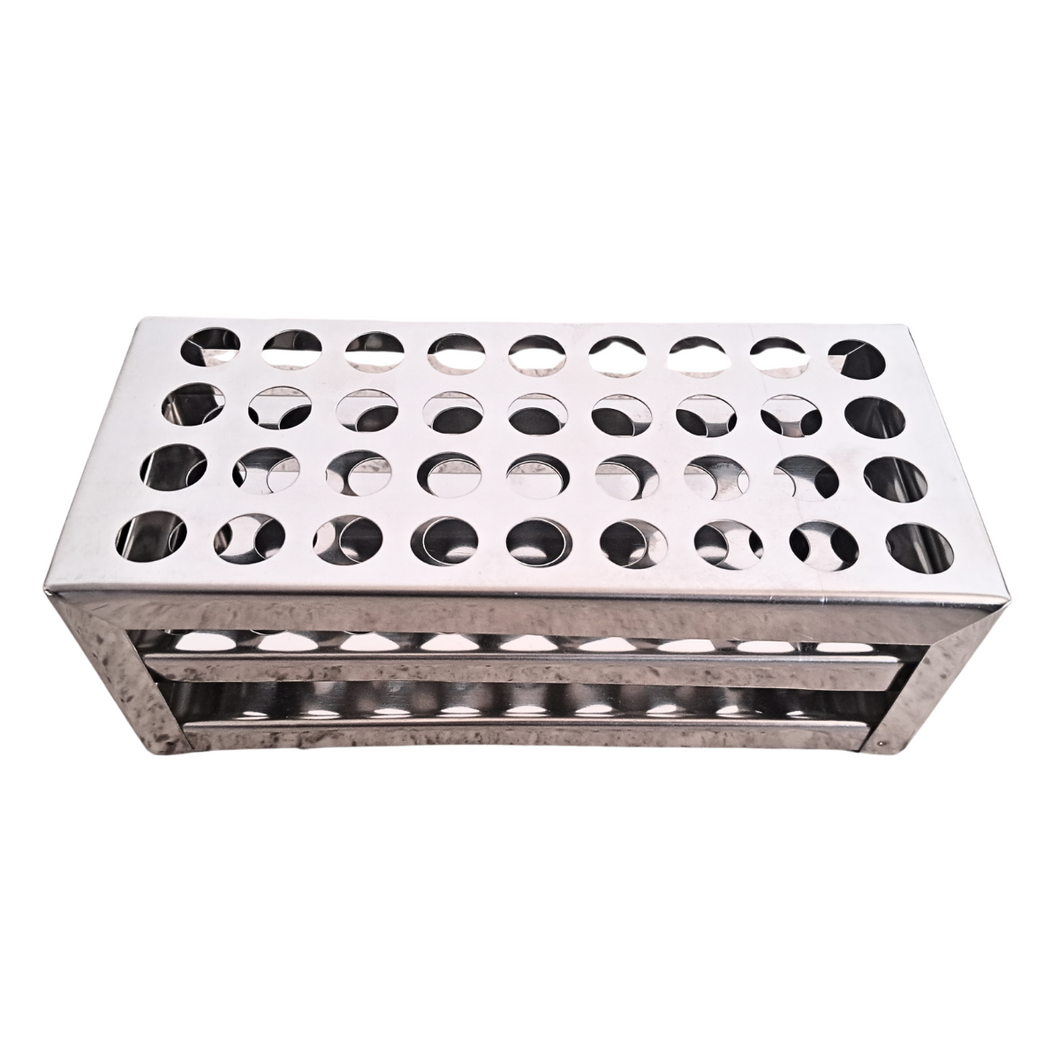 Test Tube Stand Stainless Steel 304 grade, Size 13 mm × 36 Holes Test Tube rack for Laboratory Pack of 1